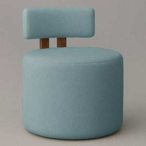 Poltrona Recepção Organica Almyra - Tecido Boucle - Azul Turquesa Claro