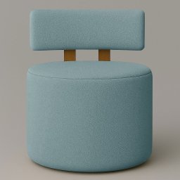 Poltrona Recepção Organica Almyra - Tecido Boucle - Azul Turquesa Claro - 3