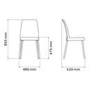 Ver imagem 4 de Cadeira Tramontina Vanda em Polipropileno com Pernas de Alumínio Azul Yale