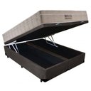 Ver imagem 2 de Cama Box Baú Casal Bipartido Sintético + Colchão Ortobom Airtech Molas Ensacadas 65x138x188