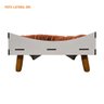 Caminha Pet Cachorro Premium MDF Champagne Pés Palito Almofada Veludo Terracota - Desk Design - 6