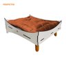 Caminha Pet Cachorro Premium MDF Champagne Pés Palito Almofada Veludo Terracota - Desk Design - 11