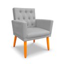 Ver imagem 5 de Kit 2 Poltronas Cadeira com Capitonê para Sala Clássica e Confortável em Suede