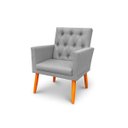 Ver imagem 4 de Kit 2 Poltronas Cadeira com Capitonê para Sala Clássica e Confortável em Suede