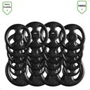 Ver imagem 3 de Kit Musculação com Suporte + 100 Kg de Anilhas Ferro com Barras
