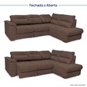 Ver imagem 4 de Sofá de Canto Retrátil Chaise Lado Esquerdo 4 Lugares Nest CabeCasa MadeiraOriginals Marrom