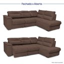 Ver imagem 4 de Sofá de Canto Retrátil Chaise Lado Esquerdo 4 Lugares Nest CabeCasa MadeiraOriginals Marrom