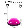 Meia Bola Bosu com Elastico Ginastica Pilates Yoga Academia Equilibrio Fit Exercicio Fitness Reabili - 2