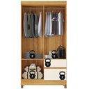 Ver imagem 5 de Guarda Roupa Solteiro Flor 4 Portas de Bater 2 Gavetas MDP Cinamomo-Off White Demóbile 100cm