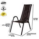 Ver imagem 3 de Jogo Com 4 Cadeiras Canadá Em Fibra Sintética Tabaco