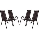 Ver imagem 1 de Jogo Com 4 Cadeiras Canadá Em Fibra Sintética Tabaco