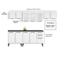 Ver imagem 4 de Cozinha Modulada em Aço 5 Peças 12 Portas 2 Gavetas New Premium Itatiaia 