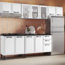 Ver imagem 1 de Cozinha Modulada em Aço 5 Peças 12 Portas 2 Gavetas New Premium Itatiaia Branco