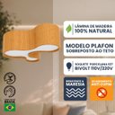 Ver imagem 4 de Plafon Semi Cilíndrico Madeira 120cm Freijó