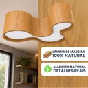 Ver imagem 7 de Plafon Semi Cilíndrico Madeira 120cm Freijó