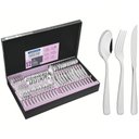 Ver imagem 1 de Faqueiro Tramontina Pacific Aço Inox C/ Facas de Churrasco Brilho e Detalhes no Cabo 72 Pçs