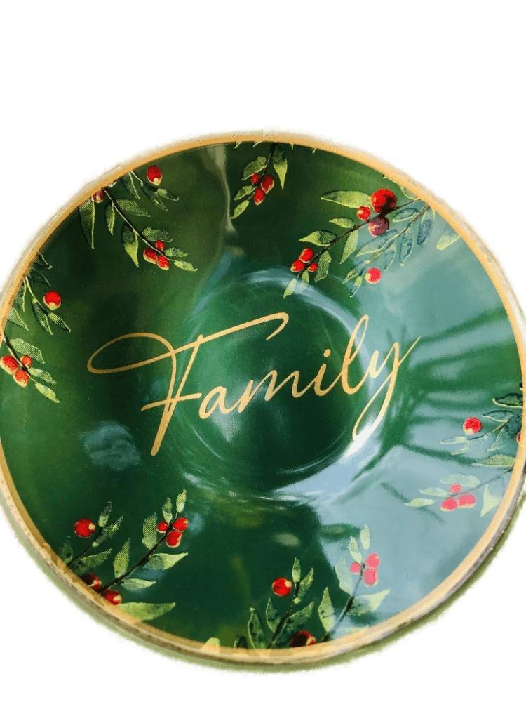 Bowl Family Verde com a Borda Dourada - 1