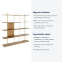 Ver imagem 3 de Estante Sólis sem Porta sem Gavetas Metal com Pintura Epóxi 180cm Álamo com LED Rudnick