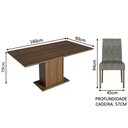 Ver imagem 3 de Conjunto Sala de Jantar Mesa Tampo de Madeira 6 Cadeiras Rustic/silver Renata Madesa