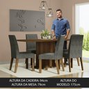 Ver imagem 4 de Conjunto Sala de Jantar Mesa Tampo de Madeira 6 Cadeiras Rustic/silver Renata Madesa