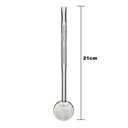 Ver imagem 2 de Kit Cuia Preta Bocal Inox Pé Metal + Bomba Estampada 21cm