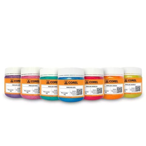 Kit com 7 Cores Pasta Perolado