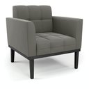 Ver imagem 6 de Kit 2 Poltronas Decorativas Karen Pés Fixo em Madeira Preto Suede Grafite G19 - Gran Belo