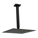 Ver imagem 2 de Ducha Ultra Slim Quadrado 25x25 Black Com Braço Suporte Teto