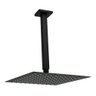 Ducha Ultra Slim Quadrado 25x25 Black Com Braço Suporte Teto - 2
