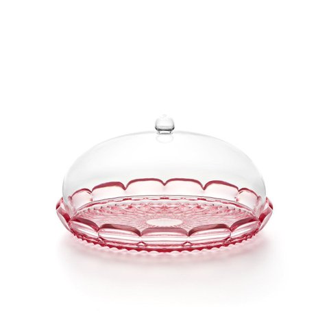 Prato para Bolo com Domo Small em Bio Plástico Não Fóssil, Ø30cm-vanity-aria - Flamingo Pink-guzzini