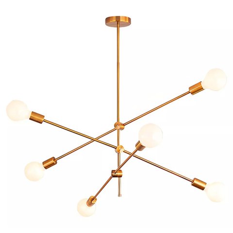Lustre Pendente Sputnik Ipanema Moderno Luminária de Teto Iuminação Decoração Casa Sala de Estar Art