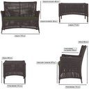 Ver imagem 2 de 2 Sofá Área e Mesa Igapó Alumínio Pintura Marrom Corda Náutica Estofado Impermeável Almofada 13 Tram