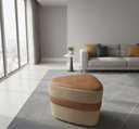 Ver imagem 1 de Puff Pera Boucle Bege com Faixa e Topo Courvin Marrom