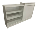 Ver imagem 1 de Balcão de Atendimento com Vitrine e Prateleiras Internas - Mdf Branco 120cm