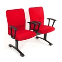 Ver imagem 1 de Cadeira Diretor em Longarina 2 Lugares Tela Mesh Vermelho