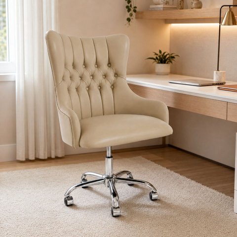 Cadeira Poltrona Helena Home Office Rodinhas e Ajuste de Altura
