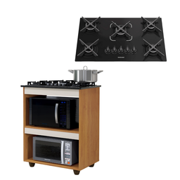 Kit Balcão Cooktop Turim com Fogão 5 Bocas Itatiaia Itacook Premium - 1
