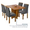 Conjunto Sala de Jantar 4 Lugares Retangular Tampo MDF com Mesa e Cadeiras Carol - 9