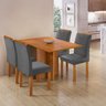 Conjunto Sala de Jantar 4 Lugares Retangular Tampo MDF com Mesa e Cadeiras Carol - 16
