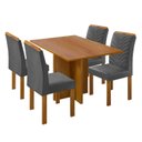 Ver imagem 2 de Conjunto Sala de Jantar 4 Lugares Retangular Tampo MDF com Mesa e Cadeiras Carol