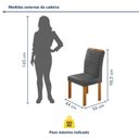 Ver imagem 4 de Conjunto Sala de Jantar 4 Lugares Retangular Tampo MDF com Mesa e Cadeiras Carol