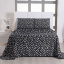 Ver imagem 4 de Jogo de Cama Lençol Pratik Poá Queen 4 Peças - Preto - 100% Algodão