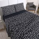 Ver imagem 6 de Jogo de Cama Lençol Pratik Poá Queen 4 Peças - Preto - 100% Algodão