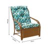 Poltrona em Fibra Sintética para Área Externa Base Aço Ipanema - Imbuia - 2