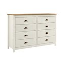 Ver imagem 2 de Cômoda Quarto Madeira Maciça 125cm 8 Gavetas Paladion F07- D'Rossi