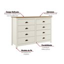 Ver imagem 3 de Cômoda Quarto Madeira Maciça 125cm 8 Gavetas Paladion F07- D'Rossi