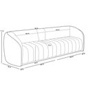 Ver imagem 3 de Kit Sofá 04 Lugares Sala Estar 332 Cm com 02 Poltronas Lazio M03 Bouclê Preto - Lyam Decor