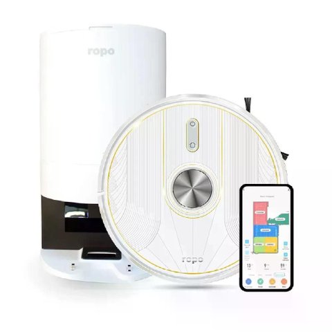 Robô Aspirador Ropo Glass 5 Pro Branco - 127V