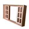 Janela de Madeira Vitro de Correr Quadriculado Reto Padrão Cedro Batentes de 14 Cm-1.00(l)x1.20(a) - 6