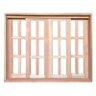 Janela de Madeira Vitro de Correr Quadriculado Reto Padrão Cedro Batentes de 14 Cm-1.00(l)x1.20(a) - 3
